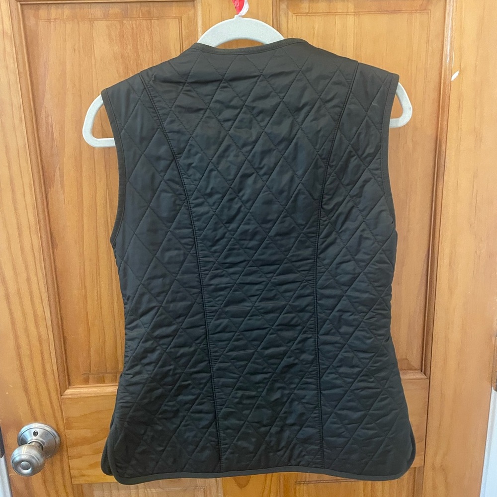 Barbour Quilted Vest in Dark Olive - Picture 2 of 8